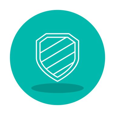 Güvenlik kalkanı simgesi, vektör illüstrasyonu