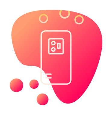 Mobil Arka Kamera simgesi, vektör illüstrasyon tasarımı