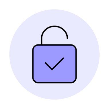 Beyaz arkaplanda asma kilit vektör çizimi