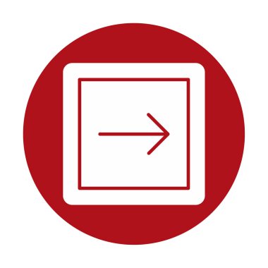 Sağ Ok simgesi, vektör illüstrasyonu basit tasarım