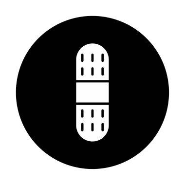 Düz Bandaj Alçı ikon vektör çizimi