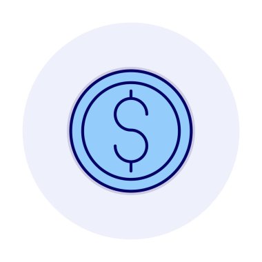 Dolar para ikonu vektör illüstrasyonu 