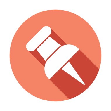 İğne simgesine bas. vektör illüstrasyonu