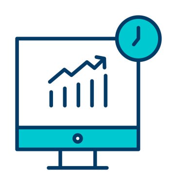 Stocks Analitik Modern Simgesinin vektör çizimi                   