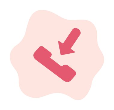 telefon arama simgesi, vektör illüstrasyonu basit tasarım