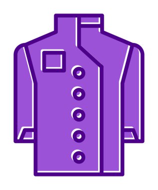 Chef Coat web simgesi, vektör illüstrasyonu