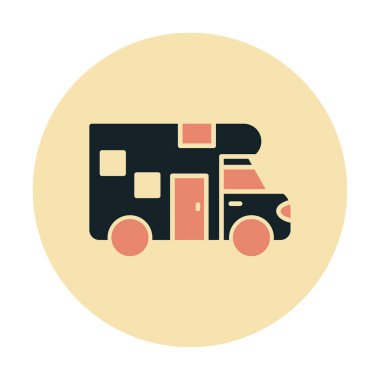 Van düz vektör simgesi