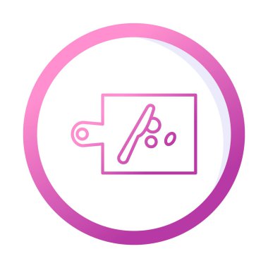 Kesme tahtası simgesi, vektör illüstrasyonu