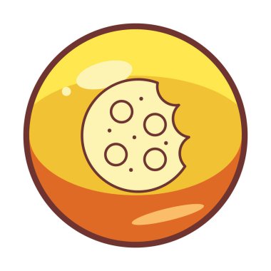 tatlı kurabiye izole vektör illüstrasyonu