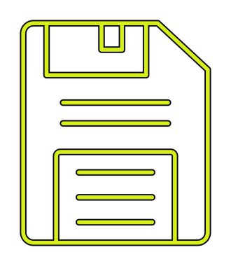 Basit Disket simgesi, vektör illüstrasyonu