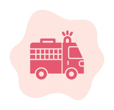 Van düz vektör simgesi