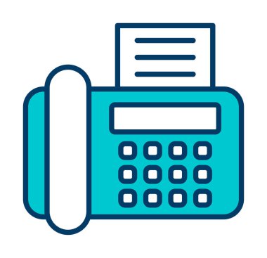 Faks makinesi. Web simgesi basit illüstrasyon