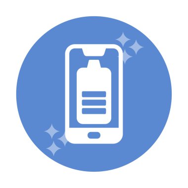 pil simgesi. renk çizgisi çizimi 