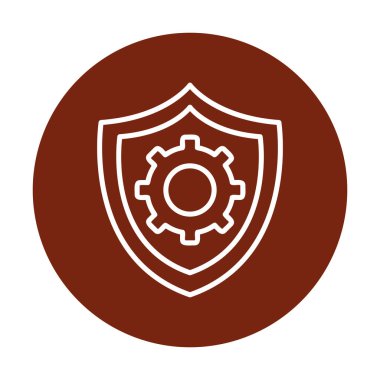 Güvenlik kalkanı simgesi koruma konsepti, vektör illüstrasyonu