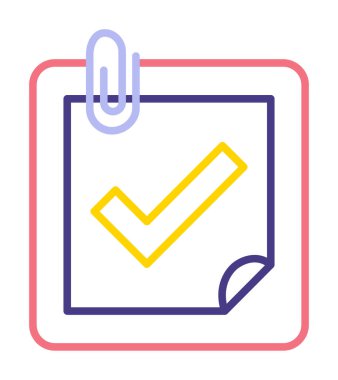 Planlayıcı Tamamlanmış simge vektör çizimi