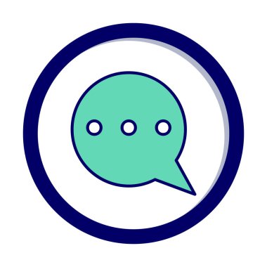 konuşma kabarcığı ikonu vektör çizimi grafik tasarımı