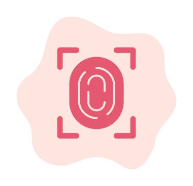 Parmak izi web simgesi vektör illüstrasyonu