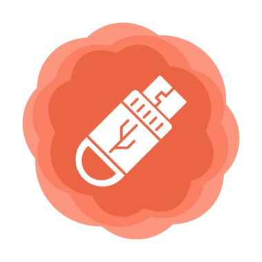 Basit Flash Disk web simgesinin vektör çizimi