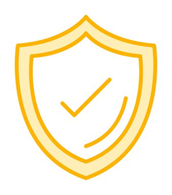 Güvenlik kalkanı simgesi koruma konsepti, vektör illüstrasyonu