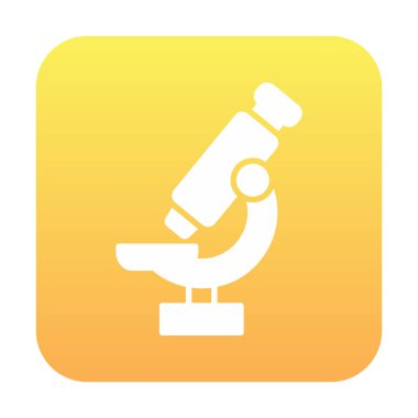 Mikroskop. Web simgesi basit illüstrasyon               