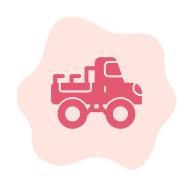 Canavar kamyon simgesi vektör illüstrasyonu