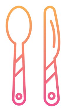 Modern çatal bıçak simgelerinin vektör çizimi                