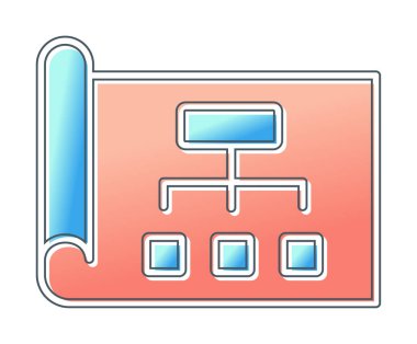 Haftalık İş Planlayıcı Web simgesi, vektör illüstrasyonu 