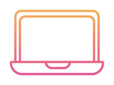 dizüstü bilgisayar simgesi, vektör illüstrasyonu basit tasarım 