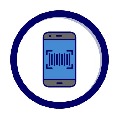 telefon tarama simgesi vektör çizimi