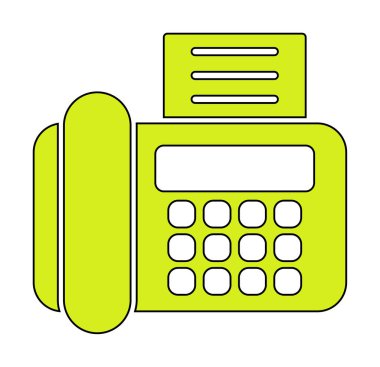 Faks makinesi. Web simgesi basit illüstrasyon