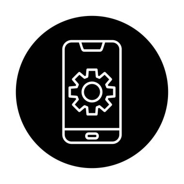 Mobil Ayar Simge vektör çizimi