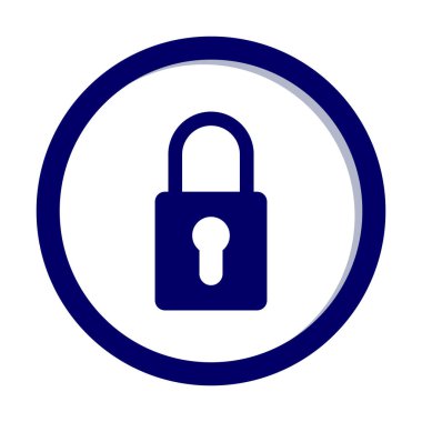 kilit simgesi web basit illüstrasyon