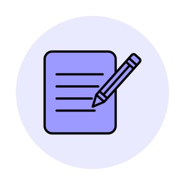 Kağıt Düzenleme. Web simgesi basit illüstrasyon