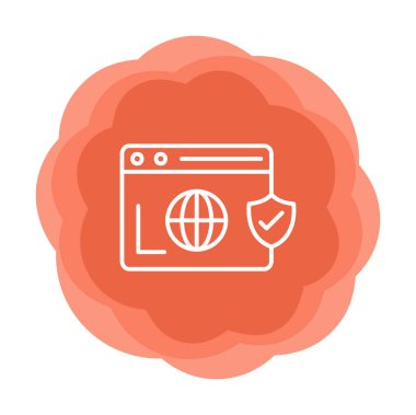 Güvenli Tarayıcı simgesi, çizgi film biçimi