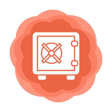 vector illustration of safe box icon