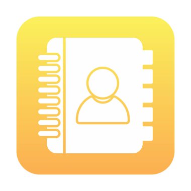 Kişi Kitabı simgesi, vektör illüstrasyonu