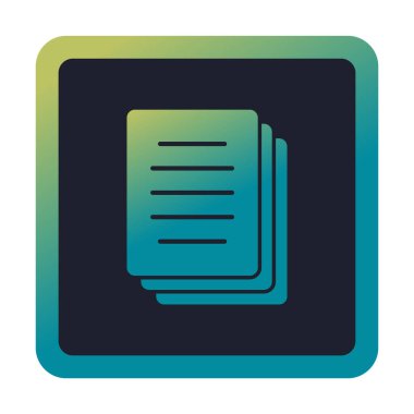 belge simgesi, vektör illüstrasyonu basit tasarım