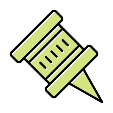 İğne simgesine bas. vektör illüstrasyonu