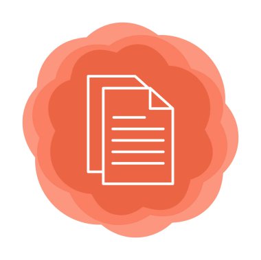 belge ikon vektör illüstrasyonu