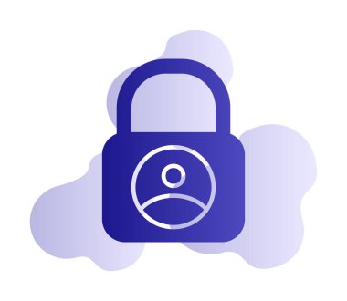 Kilit simgesi. Özel daire tasarımı. vektör illüstrasyonu.