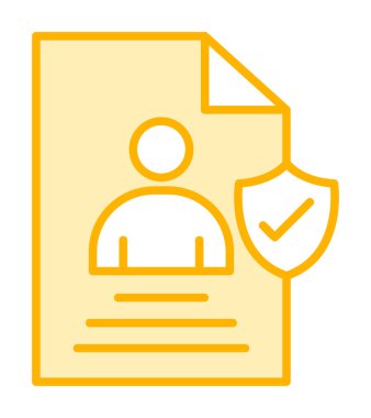 Veri güvenlik simgesi vektör illüstrasyonuna sahip kullanıcı