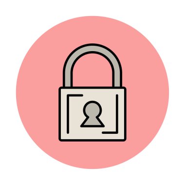 kilit simgesi web basit illüstrasyon