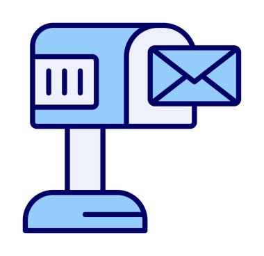 posta kutusu simgesi, vektör illüstrasyonu basit tasarım