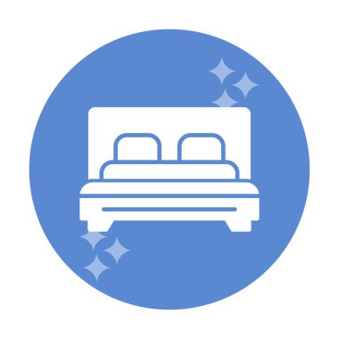 yastıklı yatak vektör simgesi modern basit tasarım