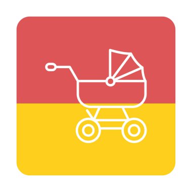 bebek arabası kutsal kişilerin resmi, vektör çizim 