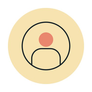 kullanıcı simgesi işaret vektörü çizimi 