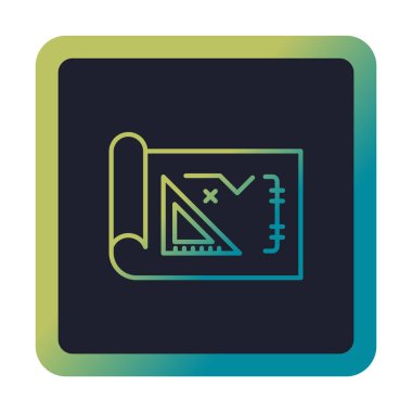 Şablon simgesi, vektör illüstrasyonu basit tasarım