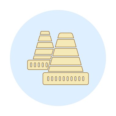 Trafik konisi simgesi vektör çizimi 