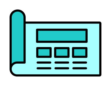 Şablon simgesi, vektör illüstrasyonu basit tasarım