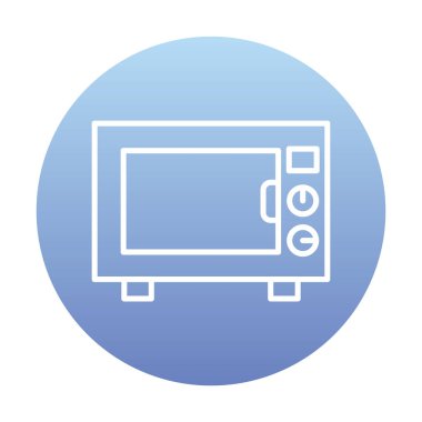 mikrodalga simgesi, vektör illüstrasyonu basit tasarım